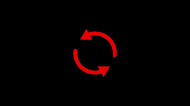 Animation of a loading spinning load wheel. Waiting for download. circle on a black isolated background.loading wheel oval graphic animation spinning on transparent background