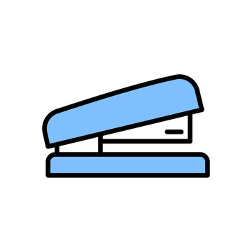 Minimalist Blue Office Stapler Icon for Professional Documents