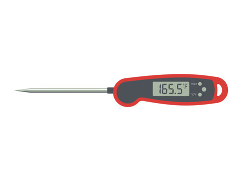Digital Thermometer with Probe for Temperature Measurement in Kitchen or Lab