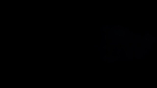 Realistic Gunshot Muzzle Flash and Weapon Fire Blast on Black Background