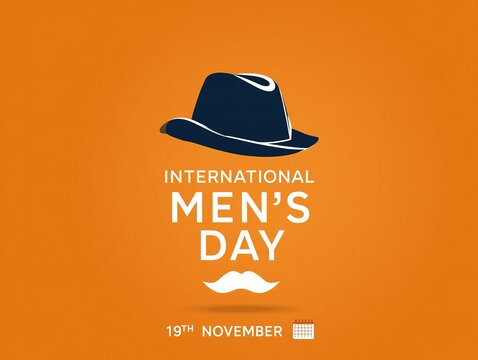 International men's day pixel hat and mustache design