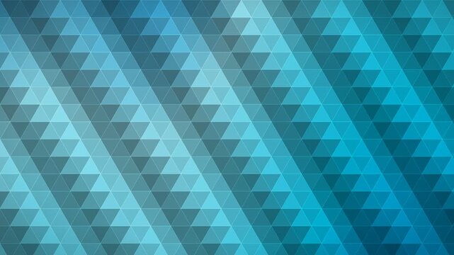 Abstract geometric background with a gradient of blue and teal triangles forming a dynamic pattern