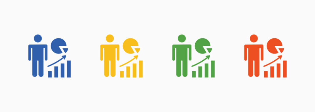 Analysis Hr Icon Set Color Multiple Style Collection Vector Illustration