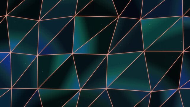 Dynamic abstract geometric pattern with rose gold and prussian blue