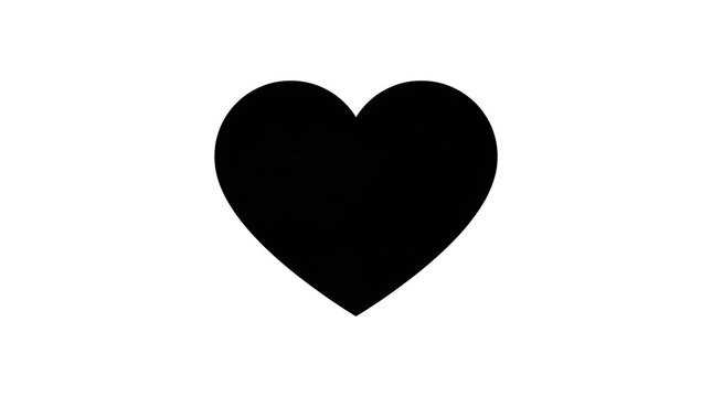Simple black heart icon