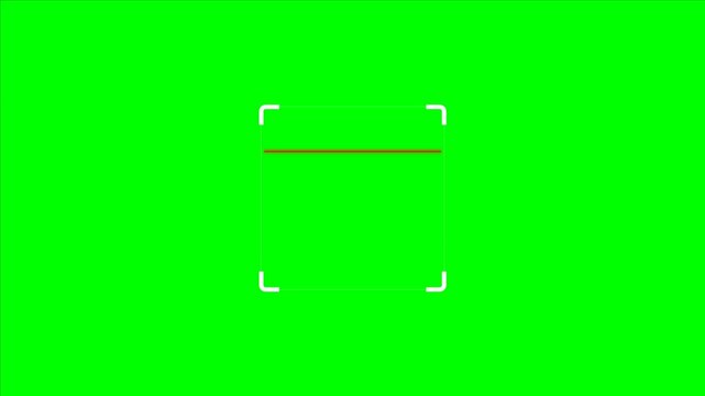 Scan QR Code and Barcode Sign Animation on Green Screen, QR Code Scanner Interface, Digital Scanning Symbol, Mobile Payment, Contactless Technology, 4K