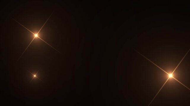Stadium concert camera flashes on black background, paparazzi photographers photo lights overlay, random bright blinking golden lights, celebrity stardom flashlight burst, flashing lens flare. 4k
