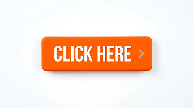 Orange click here button with shadow