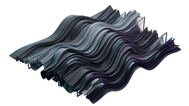 3D Minimalist Monochrome Silk Wave Market Trends Vector