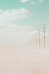Fototapeta premium Aesthetic landscape background, nature design