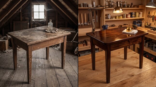Faded Table to Polished Finish