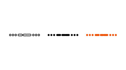 Set of morse code sequence icons in different design styles © Al Rafi