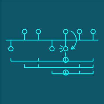 Error-Correcting Code Visual &ndash; Hamming code parity checks locate a single flipped bit in a 7-bit string, and a curved arrow snaps the bit back to its correct value