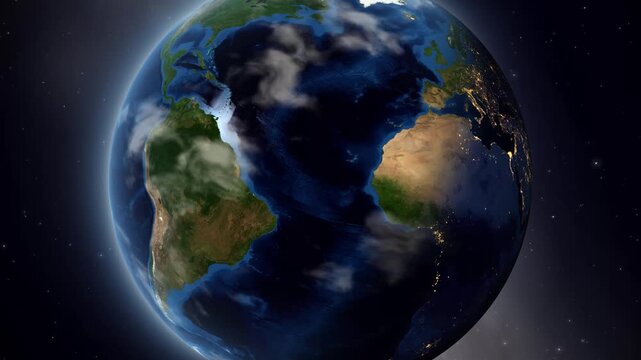 Satellite Zoom from Space to Piura Peru with Location Pin