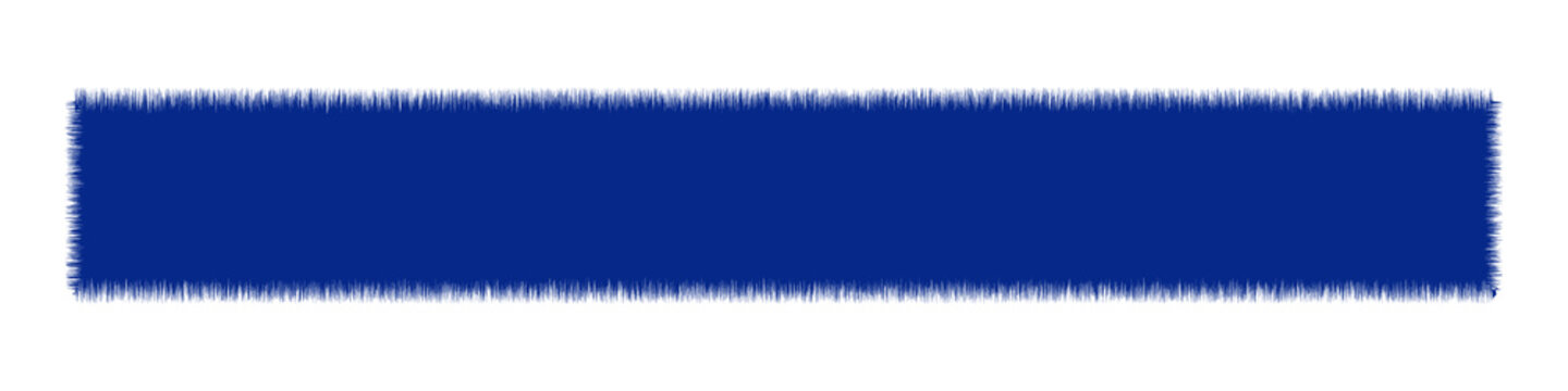 Dark blue horizontal rectangle rough texture shape isolated on white background