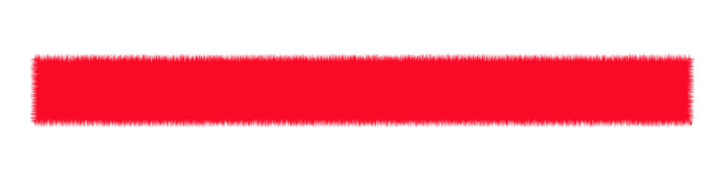 Red rectangular shape horizontal stripe isolated on white background