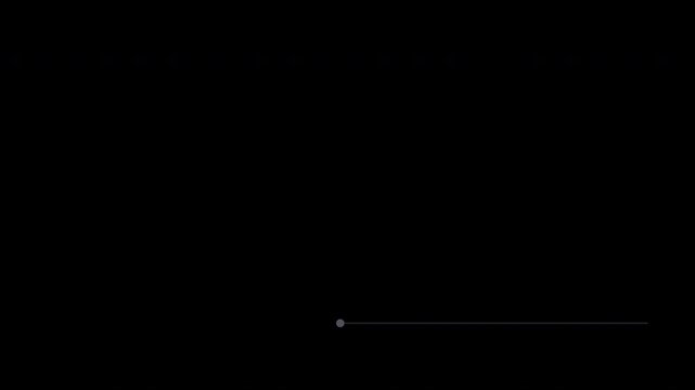 Abstract representation of a video timeline with playhead moving across three distinct frames