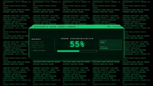 Swarm Grid Hijacked Drone Network Cyber Attack Self Destruct Alert.