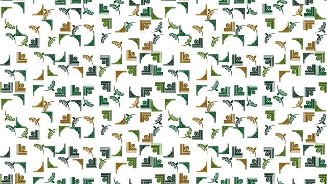 Ornate Decorative Corner Elements Pattern