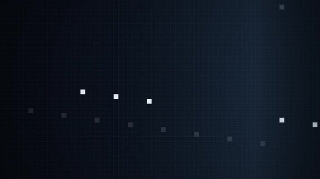 Dark abstract futuristic background with a subtle grid pattern and glowing pixelated data dots