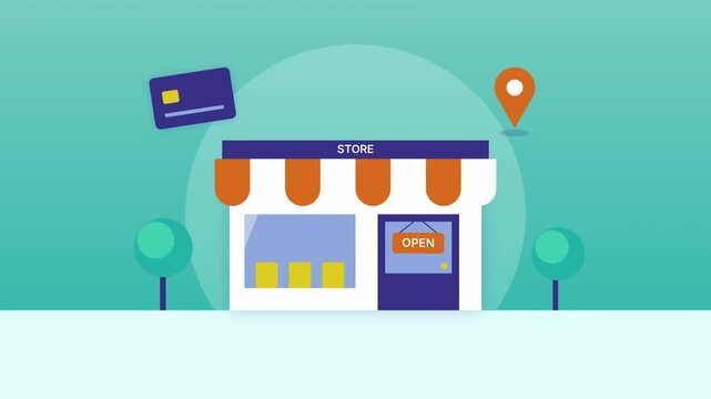 Online storefront open for business e-commerce loop