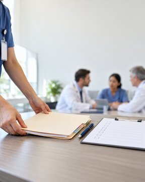 care coordinator discusses transplant treatment plans with a patient