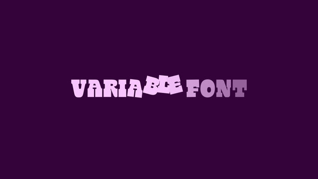 Variable Font Jumping Text Colorful Title Wide