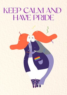 Keep calm pride poster template