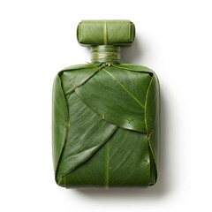 Fototapeta premium Perfume Bottle Made With Leaf 