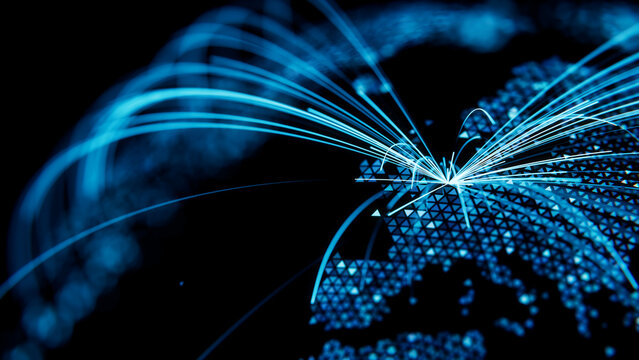 Bold Blue Globe Illustration