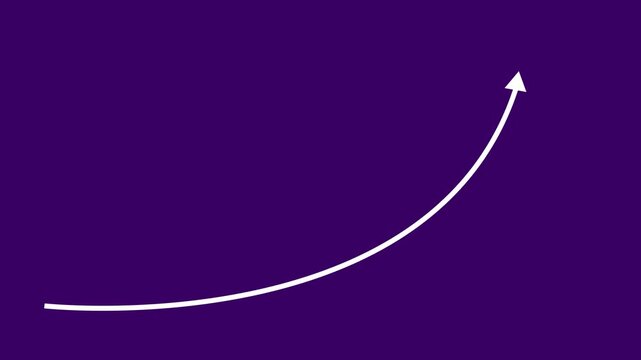 Business growth arrow and graph chart animation. Up arrow animation. for emphasis in presentations, marketing videos, call to actions, or animated explainer content.