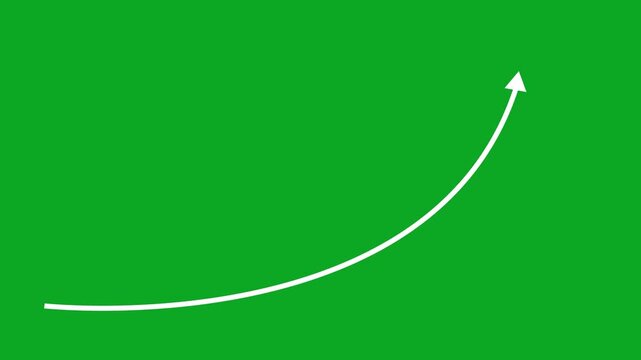 Business growth arrow and graph chart animation. Up arrow animation. for emphasis in presentations, marketing videos, call to actions, or animated explainer content.