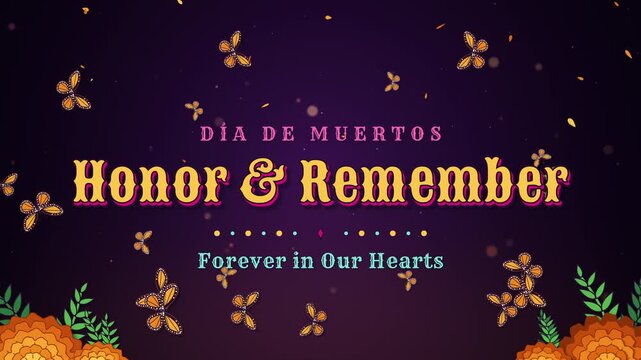 Monarch Butterflies Day Of The Dead Title Animation