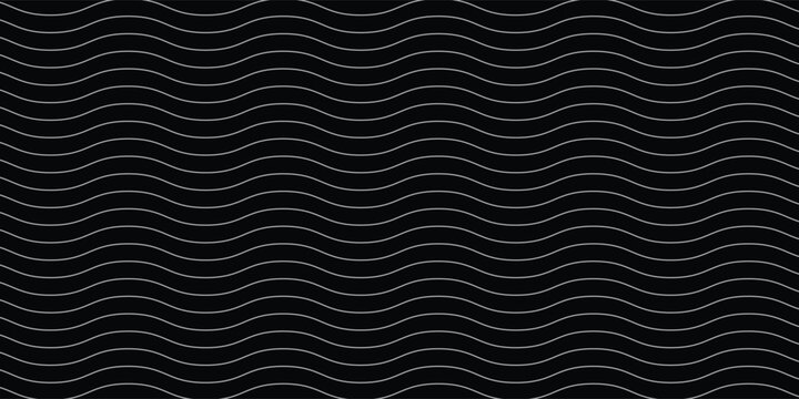 Seamless Black And White Wavy Lines Pattern Background For Modern Minimal Abstract Design