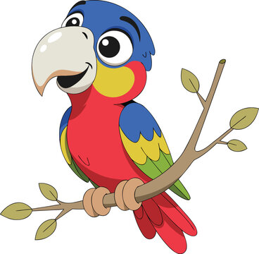parrot on branch
