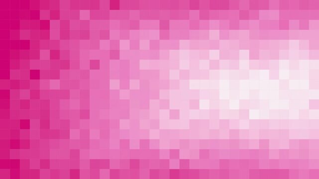 Abstract pink pixelated mosaic background with soft gradient texture.