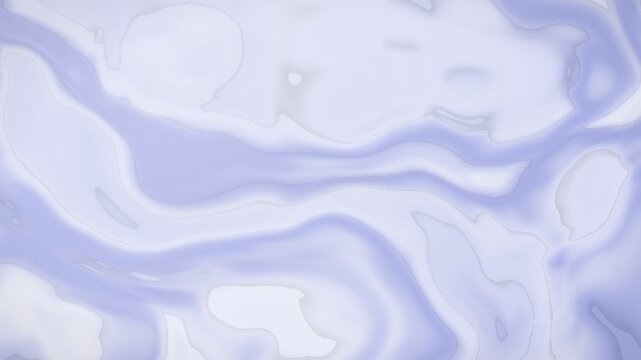 Abstract flowing liquid motion of pastel purple and white colors with soft contours creating a serene and calming visual effect