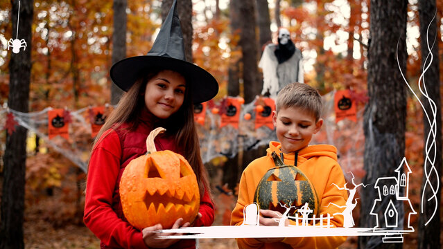 Hand Drawn Halloween Frame 06