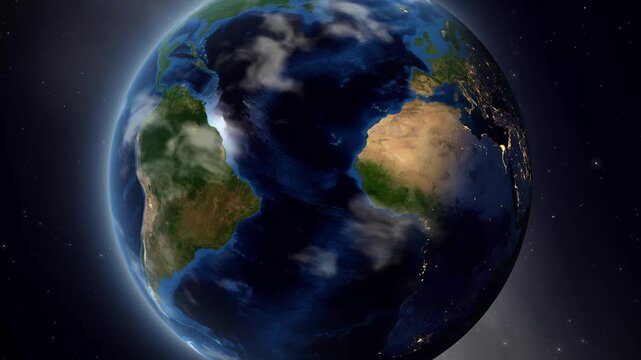 Satellite Zoom In From Space to Ub&Atilde;&iexcl; Brazil With Map Pin