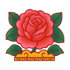 Naklejka premium PNG Vibrant floral illustration design