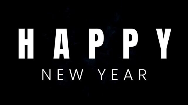 Happy New Year Celebration Text Video
