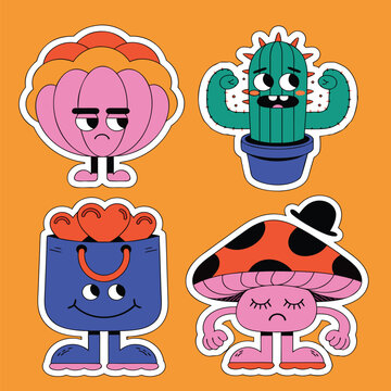 mascot vector illustration modern icon set