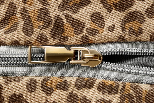 Clothes zipper closeup