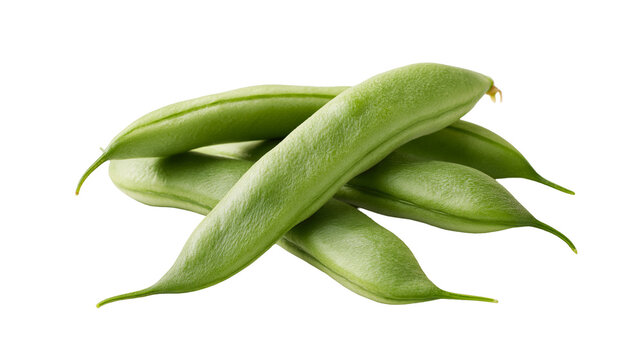 Fresh raw green beans pile with smooth texture and pointed tips