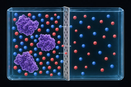  Donnan Equilibrium Semipermeable Membrane Ion Distribution