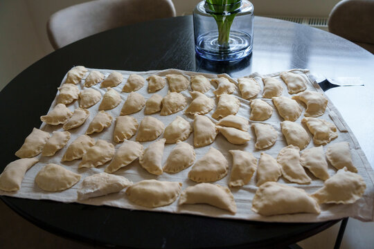 homemade polish dumplings pierogi