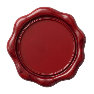 Blank Vintage Red Wax Seal Stamp Stamp Mark Isolated on Transparent Background PNG