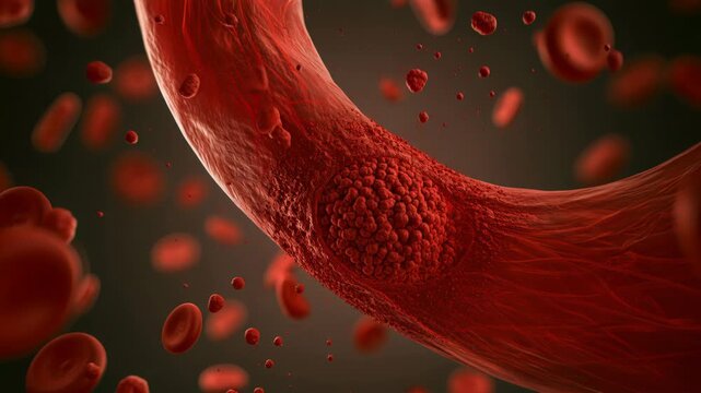 Understanding thrombus formation in blood vessels and its effects on circulation
