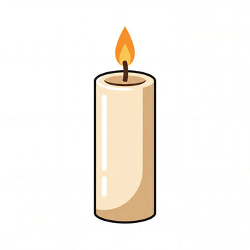 burning candle vector illustration