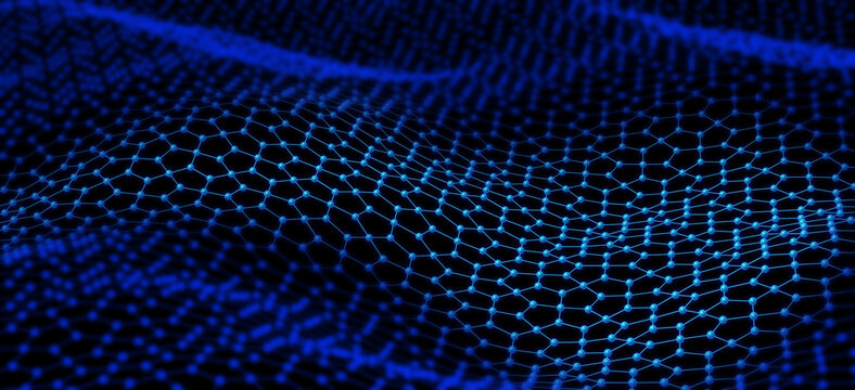 Cairo pattern blue abstract black background